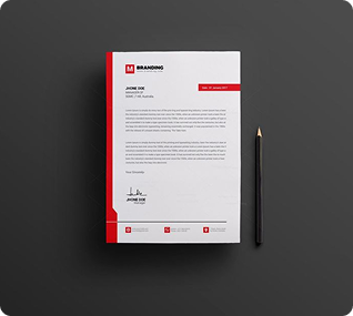 Letterhead and stationery set